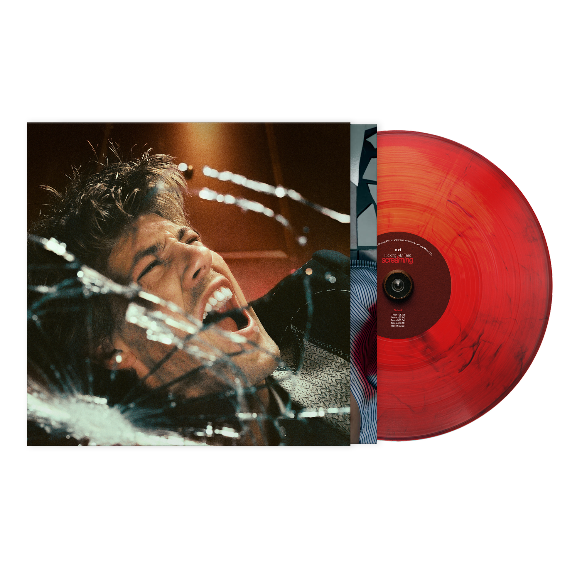 Kicking & Screaming D2C Exclusive Clear Red & Black Marble Vinyl
